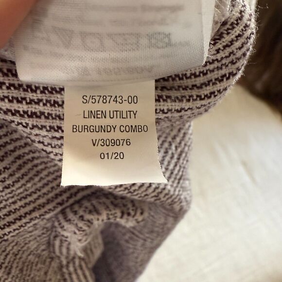 Old Navy Linen Blend Pinstripe Cargo Pants size Large Beachy Resort Wear - Picture 12 of 16